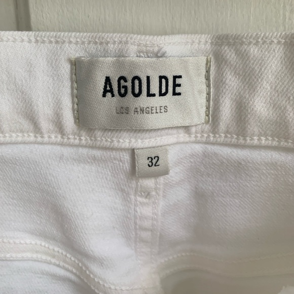 NWT Agolde High Rise Stovepipe Jeans White Size 32 - Picture 4 of 7